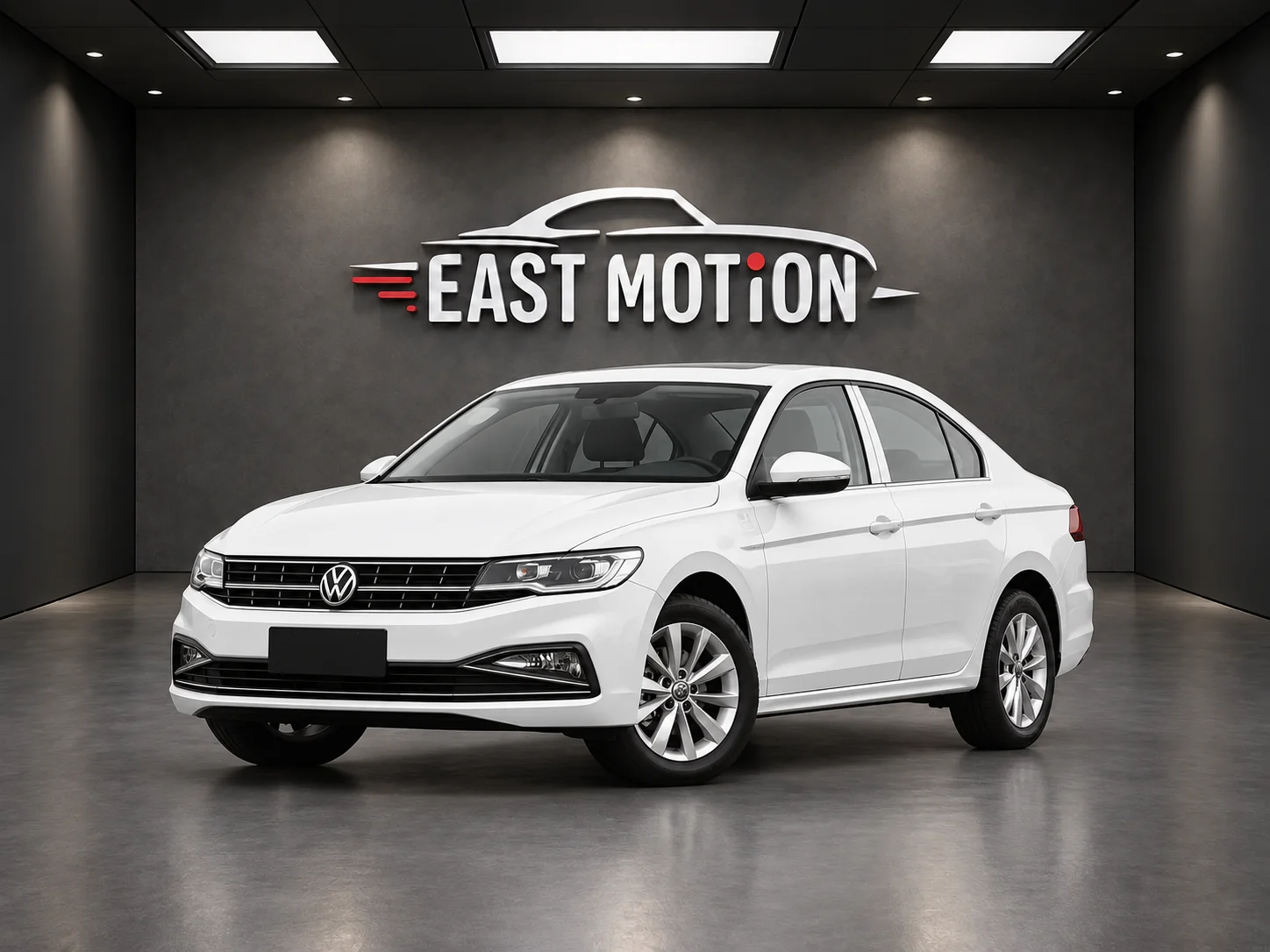 Белый Volkswagen Bora в шоуруме.png