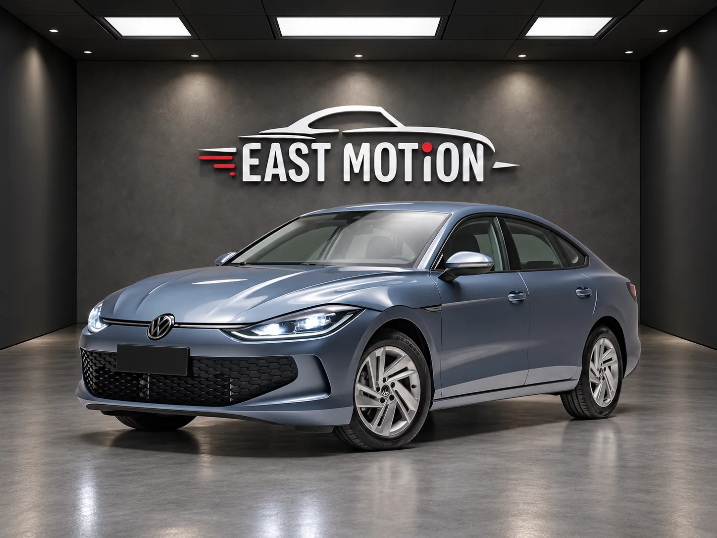 Сине-серый Volkswagen в шоуруме East Motion.png