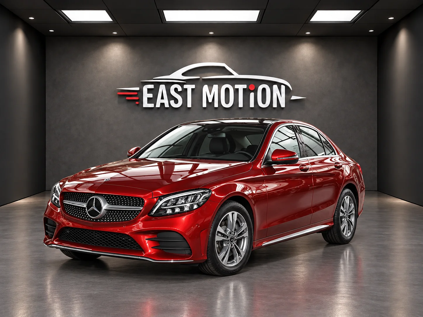 Красный Mercedes в шоуруме East Motion.png