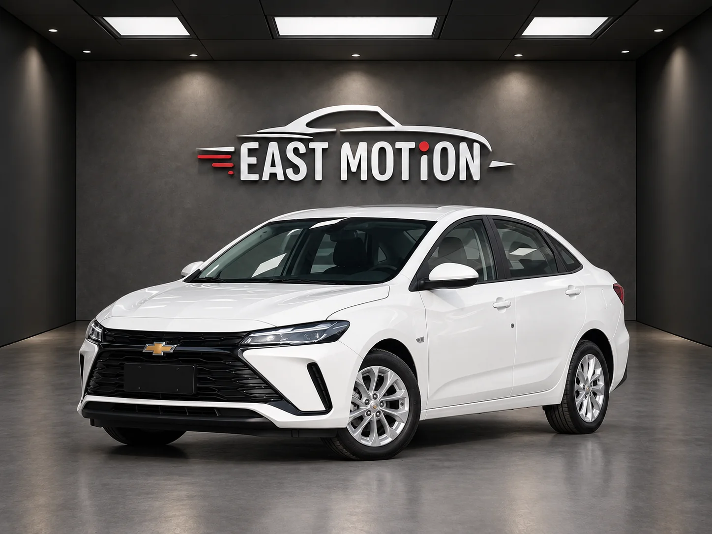 Белый Chevrolet в шоуруме EAST MOTION.png